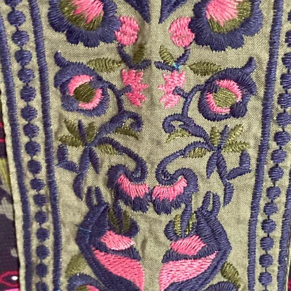 Allen B. by Allen Schwartz Sleeveless Embroidered Top Boho Contemporary MED - Picture 7 of 9